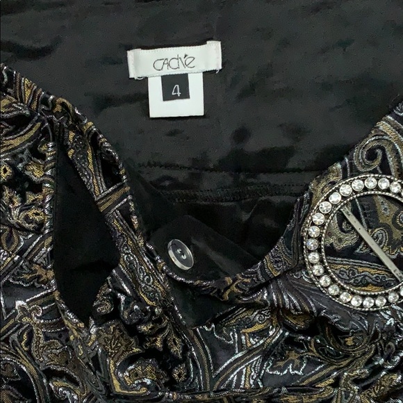 Cache evening skirt, black,gold,silver - Picture 3 of 3